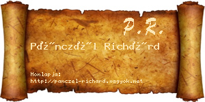 Pánczél Richárd névjegykártya