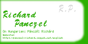 richard panczel business card