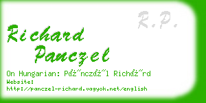 richard panczel business card